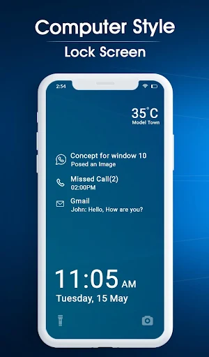Computer Style Lock Screen Screenshot 2
