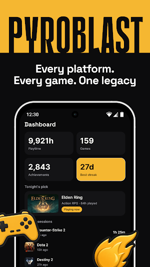 Pyroblast: Game Stats Tracker Screenshot 1