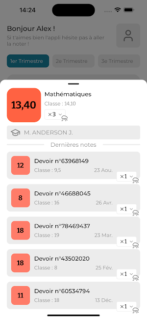MoyennesED Screenshot 1
