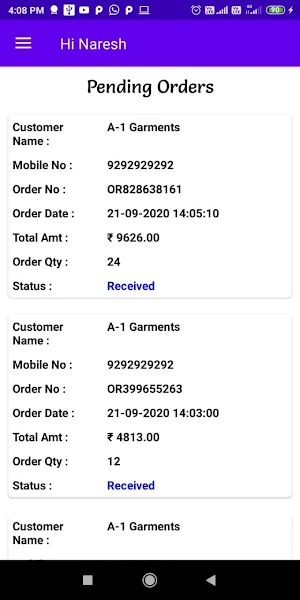 Online Order Book Merchant Screenshot 3