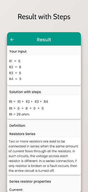 Series Parallel Calculator Screenshot 2