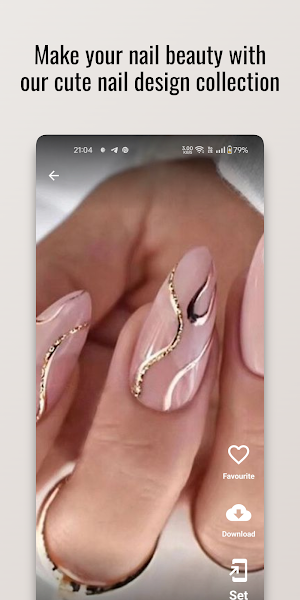 Rose Gold Waves Nail Design Screenshot 3