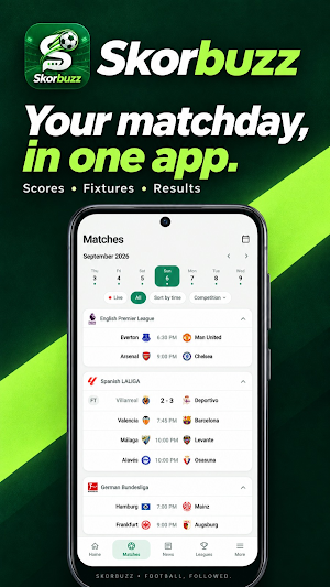 Skorbuzz: Live Football Scores Screenshot 0
