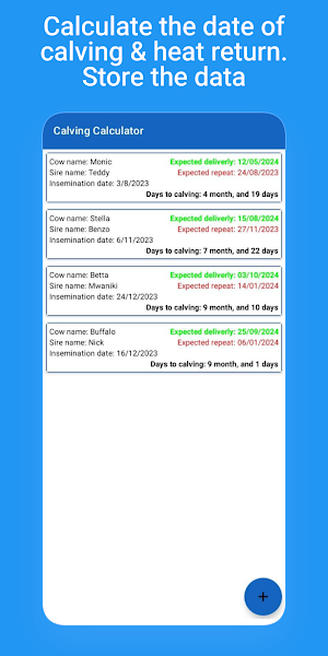 Cow Gestation Calculator Screenshot 0