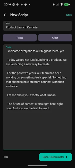Teleprompter for Creators Screenshot 1