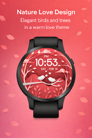 Love Birds Digital Watch Face Screenshot 1