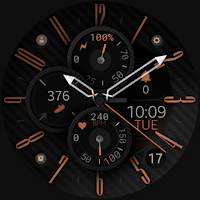 Carbon v9 hybrid watch face