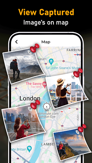Camera on GPS Map: Time Stamp Screenshot 3