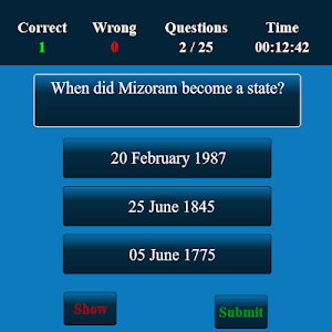 Mizoram MCQ Screenshot 2