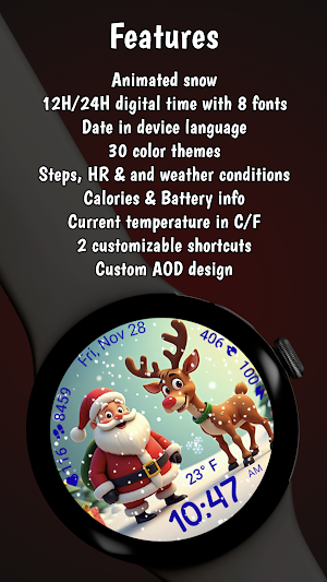Santa and Rudolf Christmas WF Screenshot 1