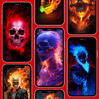 Hellfire Skull Wallpaper 4K