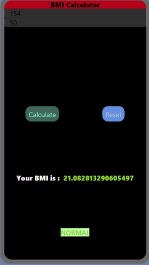 BMI Calculator- Joshua Eliezer Screenshot 1
