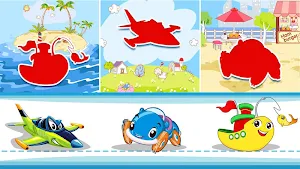Car puzzles for toddlers - Vehicle sounds Screenshot 2