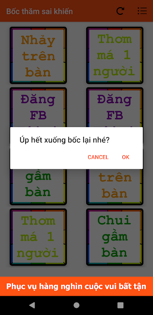 Trò chơi bốc thăm sai khiến Screenshot 2