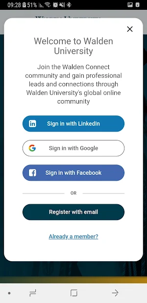 Walden U Connect Screenshot 1