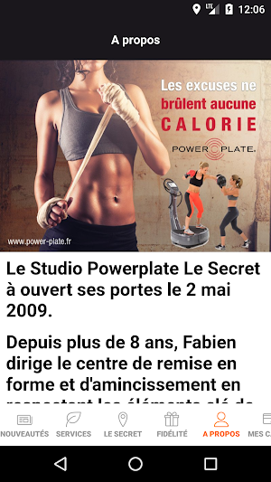 LE SECRET Studio Powerplate Screenshot 3