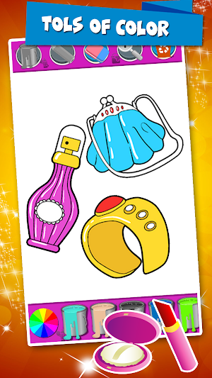 Beauty Coloring Pages Fashion Drawing Game Screenshot 1