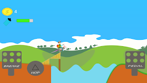 Wheelie Bike 2D Down the mount Screenshot 1