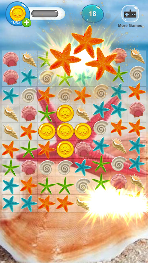 Sea Beach Blast: Ocean Mania Crush Puzzle match 3 Screenshot 1