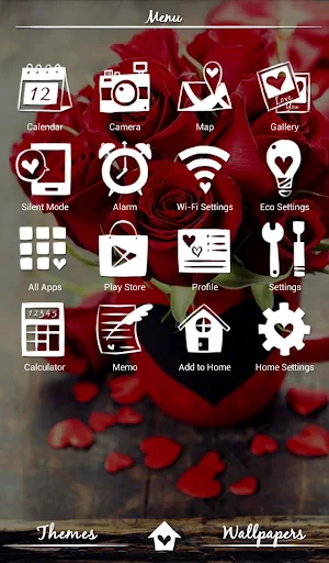 Cute wallpaper-Roses & Hearts Screenshot 1