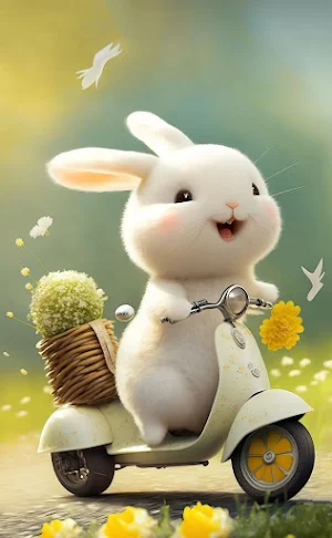 Cute Rabbit Wallpaper Screenshot 0