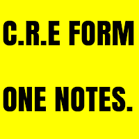 C.R.E FORM 1 NOTES {KCSE REVISION NOTES}