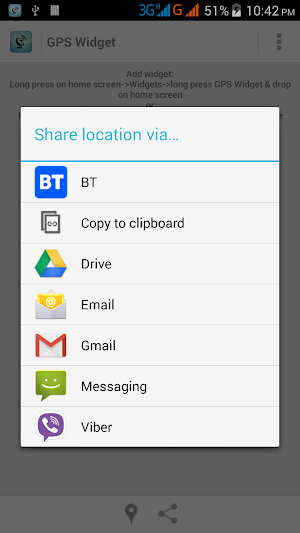 GPS Location Widget Screenshot 2