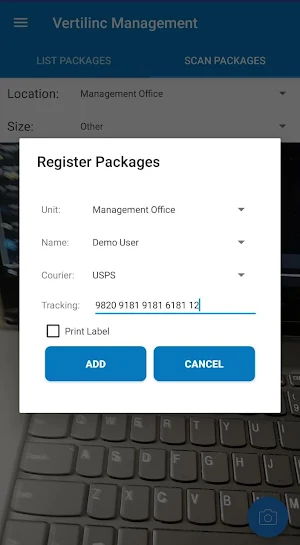 Vertilinc Management Screenshot 2
