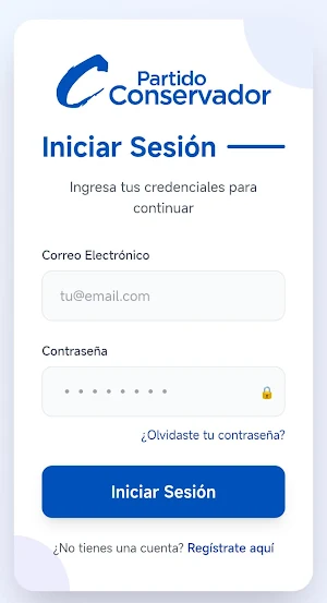 Partido Conservador APP Screenshot 1