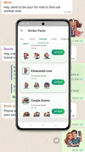 WASticker Romantic Couple Love Screenshot 3