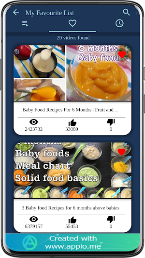 Baby food recipes Screenshot 1