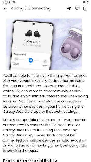 Galaxy Buds 2 App Hint Screenshot 2