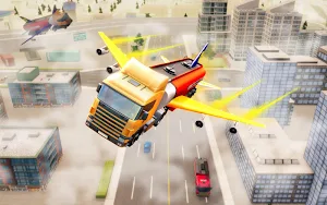 Flying Oil Tanker Transporter Truck Simulator Game Screenshot 2