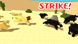 Blocky Wild Park: Lions Raid Screenshot 1