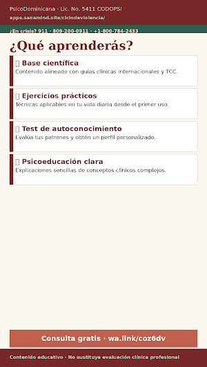 CicloViolencia Rompe el Patrón Screenshot 1