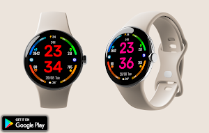 Digital Rotes Watch Face Screenshot 3