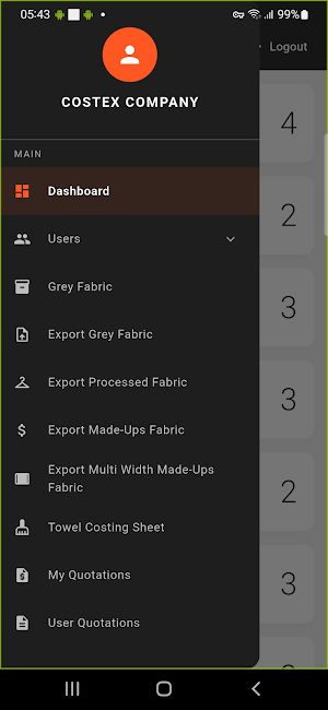 Costex App Screenshot 1