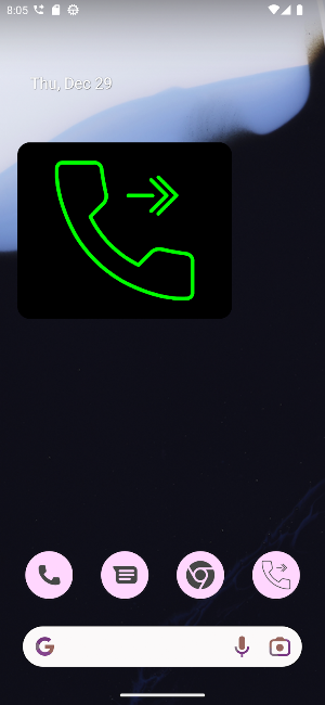 Call Forwarding Status Widget Screenshot 2