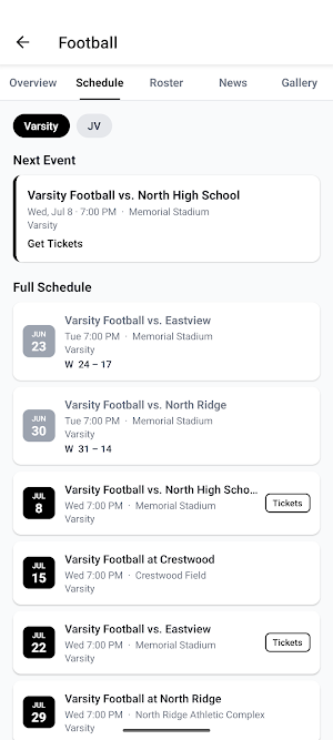 North Gaston High Athletics Screenshot 1