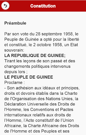 Constitution de la Guinée Screenshot 1