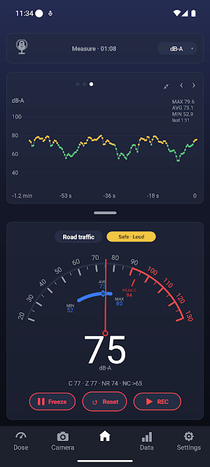 dB Logger: Sound Level Meter Screenshot 2