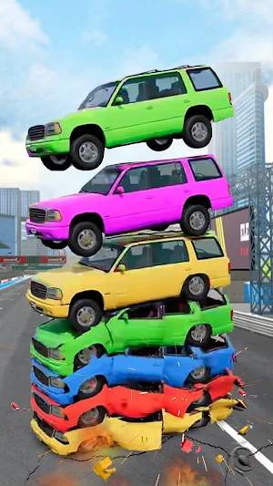 Beam Drive Colorful Car Crash Screenshot 0