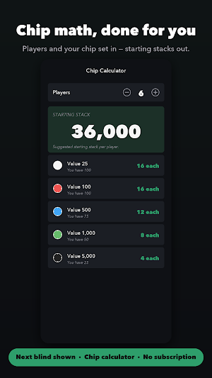 Poker Timer: Blinds & Chips Screenshot 2