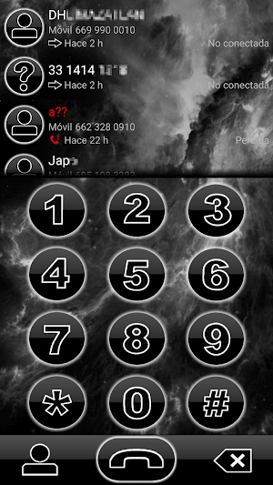 THEME SPACE 2 BLACK EXDIALER Screenshot 0