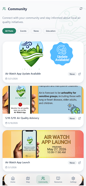 Air Watch Healthy Air Network Screenshot 2