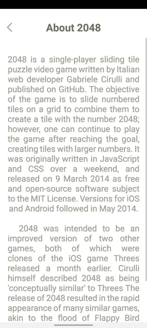 Game 2048 Screenshot 1