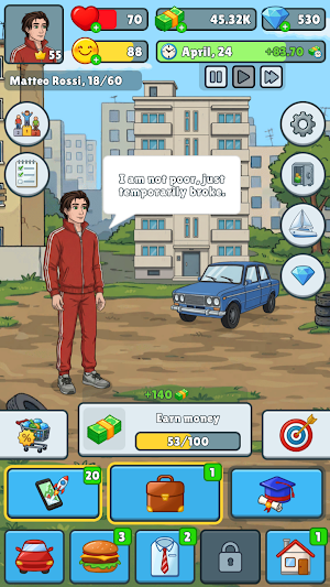 Life Simulator: Road to Riches Screenshot 0