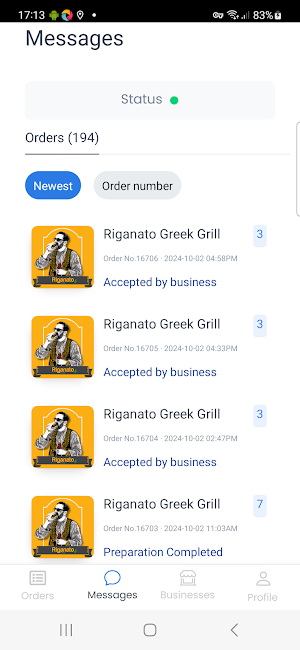 Riganato Business App Screenshot 2