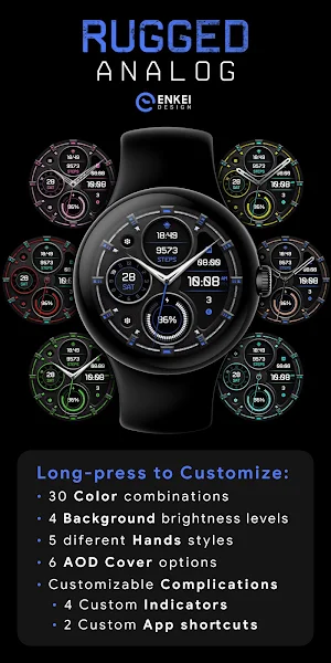 Rugged Analog - watch face Screenshot 1