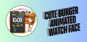 Burger Animated Watch Face Screenshot 0